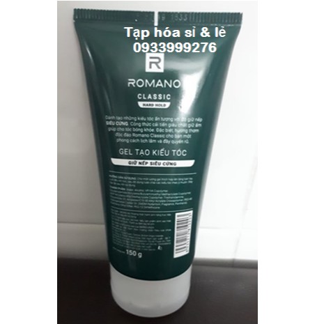 Gel tạo kiểu tóc Romano Classic hand hold số 6 150g