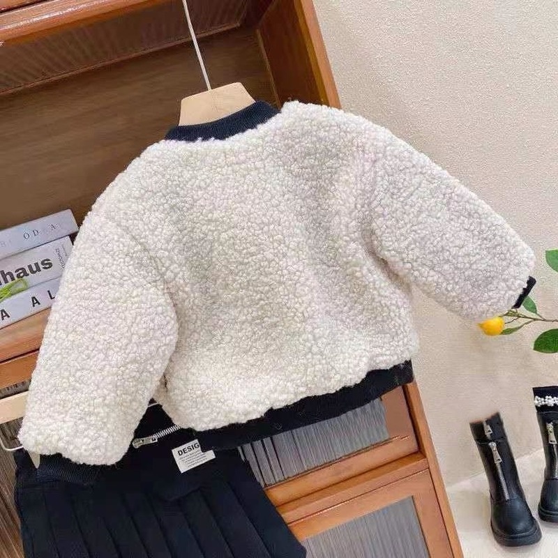 Áo khoác đính nơ phong cách Hàn Quốc cho bé gái