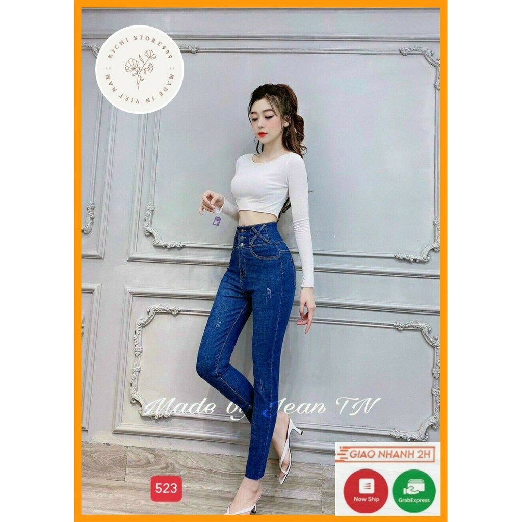 Quần Bò Nữ Co dãn xu hướng mới 2021 kichistore, quần jeans nữ cao cấp được yêu thích M523