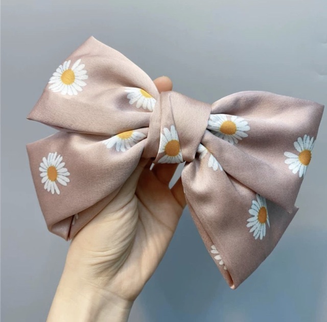 KẸP TÓC NƠ BẢN TO - hoa cúc