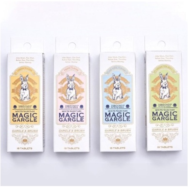 Viên xúc miệng 3 giây kiêm đánh răng 2 trong 1, viên xúc miệng du lịch thành phần tự nhiên Magic Gargle Hàn Quốc