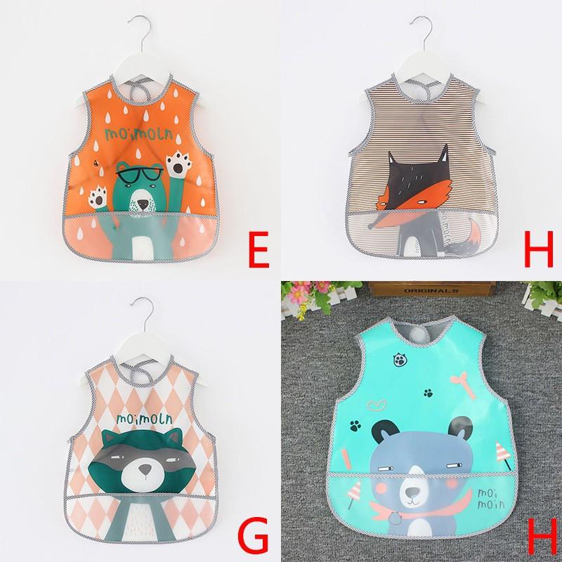 Yếm Ăn Có Túi Chống Thấm Nước Dành Cho Bé Sơ Sinh