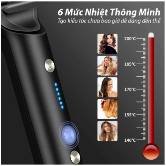 Lược Điện Chải Tóc Tạo Kiểu Chuyên Nghiệp - Kiêm Máy Uốn - Duỗi - Ép Tóc -BH 12 tháng