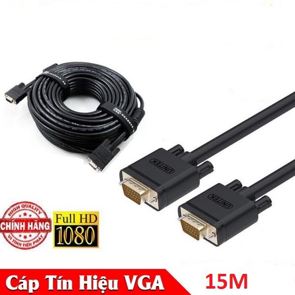 Cáp Màn Hình VGA 15M Unitek (3C+6)YC507