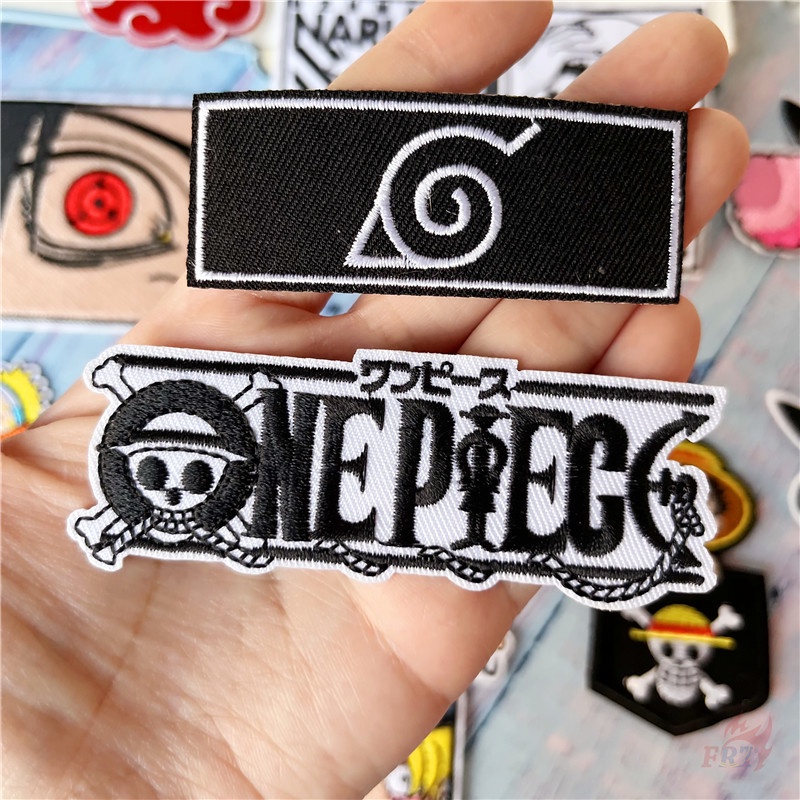 ☸ Miếng Vá Ủi Quần Áo In Hoạ Tiết Hoạt Hình Naruto/One Piece Độc Đáo ☸ 1 Sticker Ủi Thêu Hình Anime