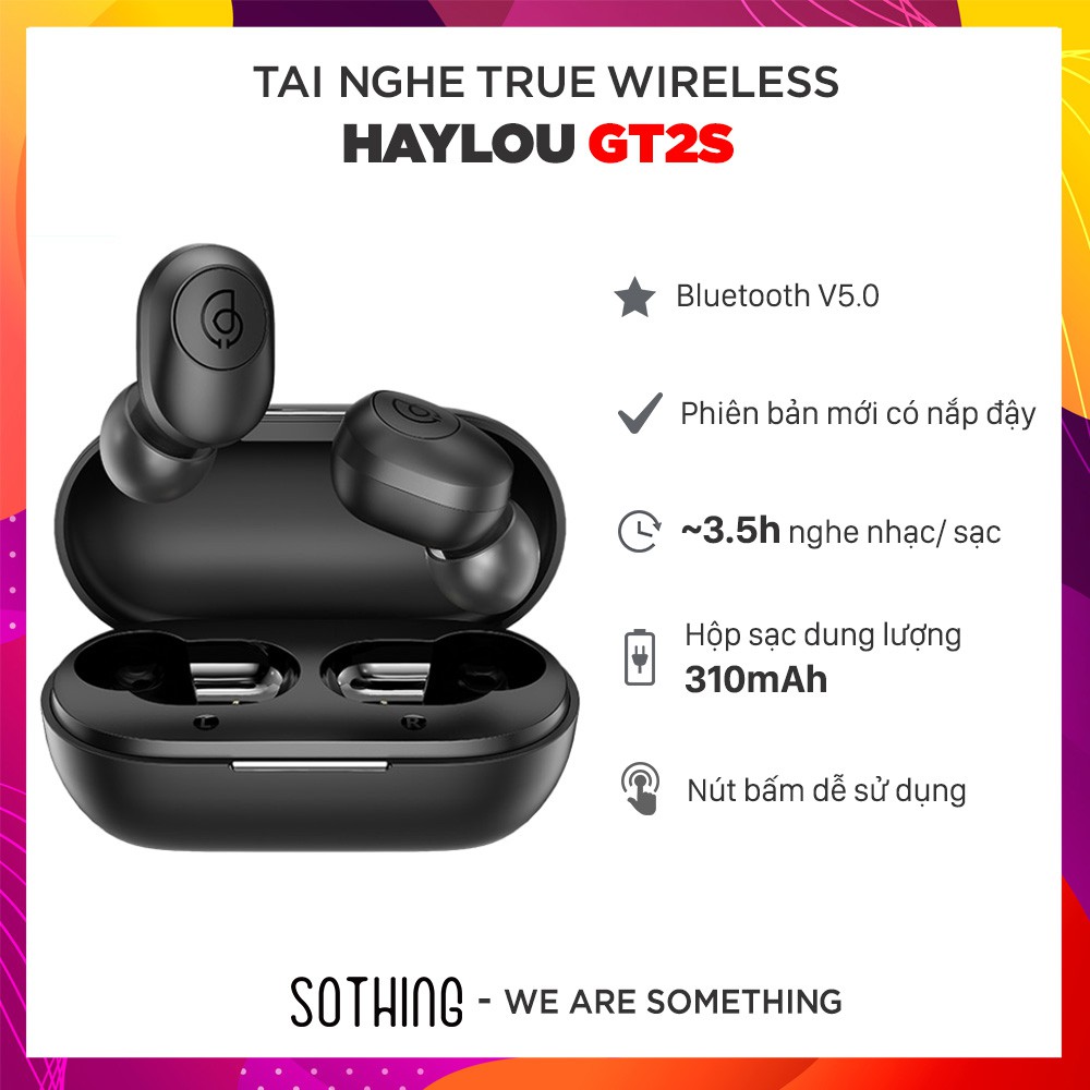 [Mã ELMS5 giảm 7% đơn 300K] Tai Nghe True Wireless HAYLOU GT2S/ GT2 ( Phiên Bản Nút Bấm Vật Lý) - Hàng Chính Hãng