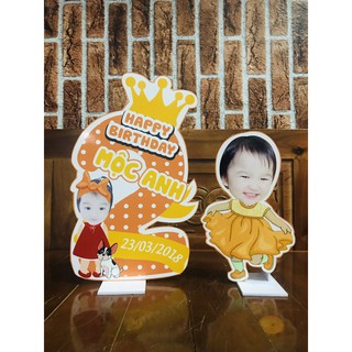 Set chibi bé 2 tuổi: Số 2 30cm - chibi 20cm