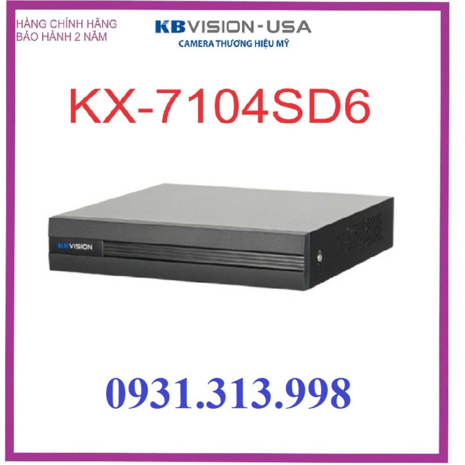 ĐẦU GHI HÌNH KBVISION KX-A7104SD6 4 KÊNH