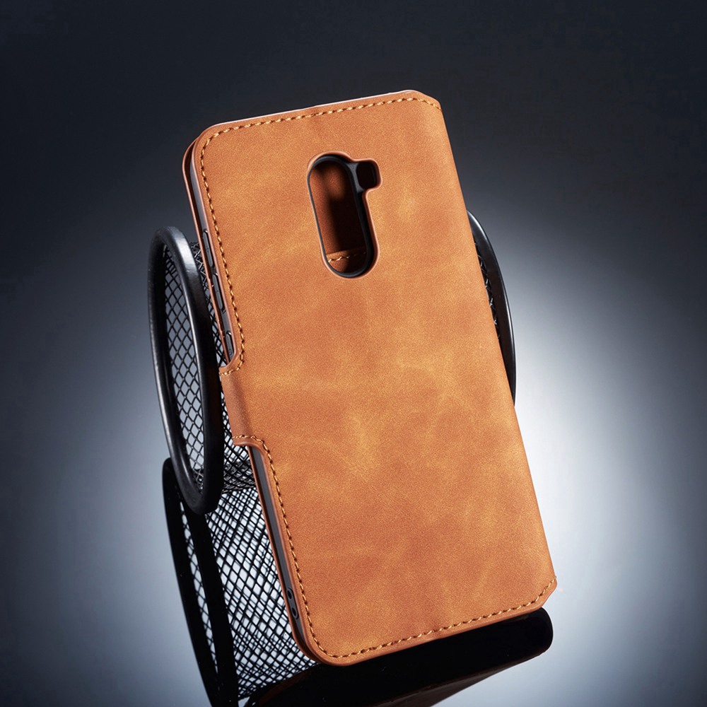 Bao da PU hình chiếc ví có khóa cài nam châm cho Xiaomi Pocophone F1