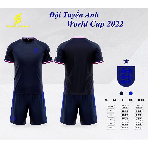 Bộ Quần Áo Đá Bóng Đội Tuyển Anh - Mùa Worldcup 2022