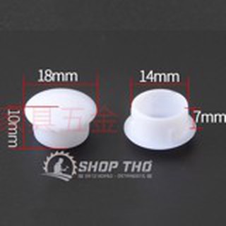 Nút nhựa chụp lỗ vít cỡ 14mm màu trắng (Bịch khoảng 1000c)