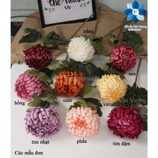 Hoa Giả 🌺 Hoa Cúc Mẫu Đơn Bông To, Hoa Lụa Cúc Đại Đoá 73cm