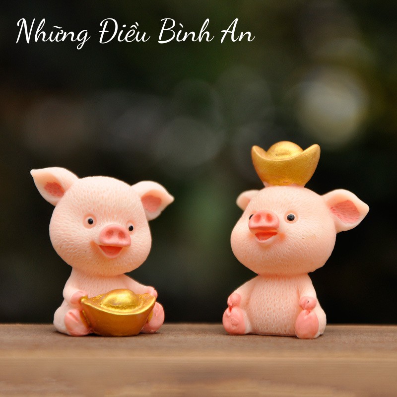 Heo Con trang trí ô tô, bàn làm việc, bánh kem đáng yêu dễ thương 💕FREESHIP 50k💕 Những Điều Bình An