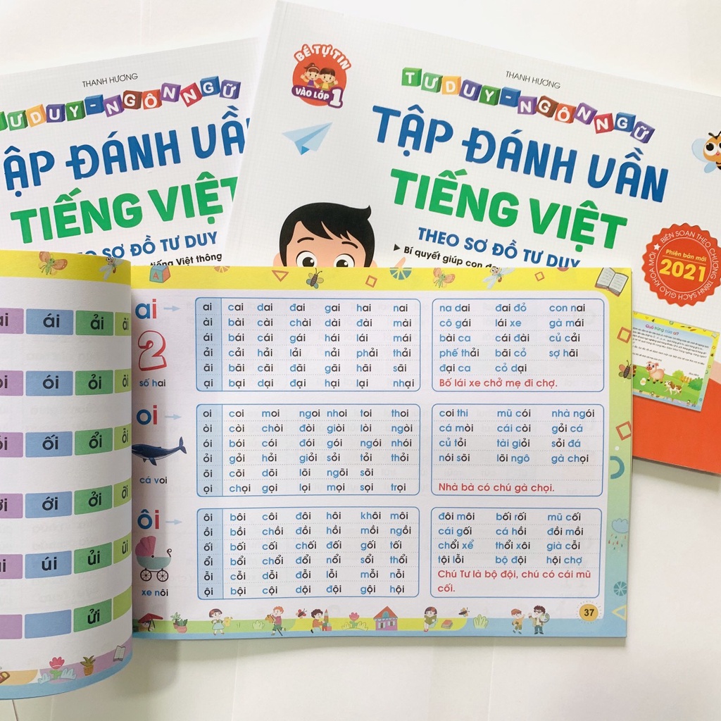 Sách - Tập đánh vần Tiếng Việt theo sơ đồ tư duy phiên bản mới 2021