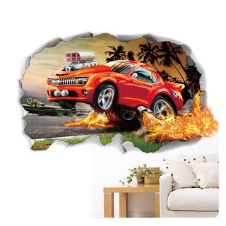 Decal dán tường ô tô 3D - DC187