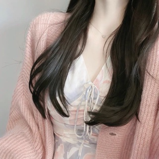 Váy hoa loang dây rút ngực