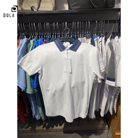 Áo Thun Polo LACOSTE LINE VIỀN CỔ Nam - Full Pack, tem, tag, code