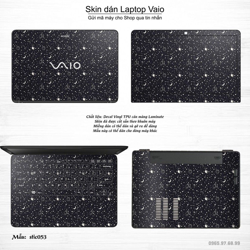 Skin dán Laptop Sony Vaio in hình Hoa văn sticker nhiều mẫu 9 (inbox mã máy cho Shop)