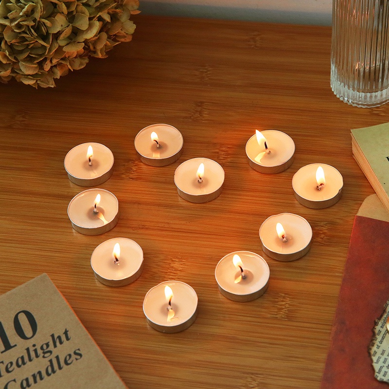 Set 10 Nến Sáp Tròn Mini Lãng Mạn