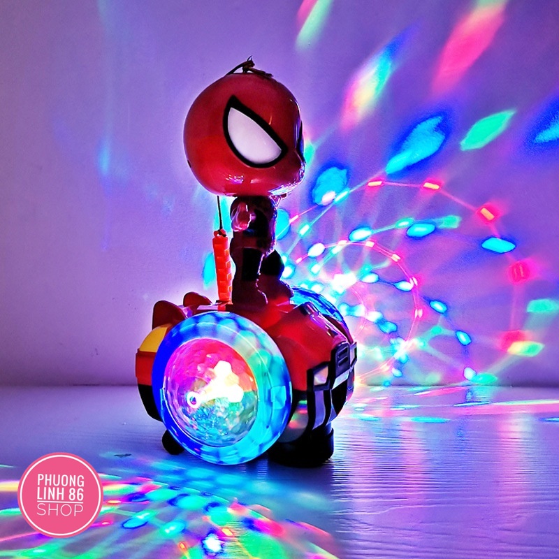 Siêu nhân người nhện trên xe thăng bằng Robot nhảy múa vui nhộn cho bé yêu D48