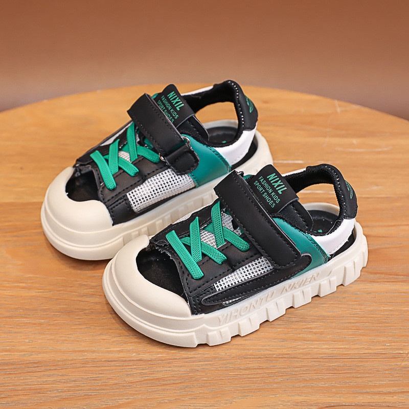 Dép sandal quai hậu mũi cao, chống vấp chống trơn cho bé trai bé gái 328