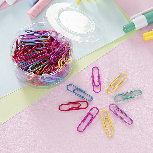 Hộp 100 Ghim giấy nhiều màu tiện dụng DecorMe Set Ghim kẹp giấy đa năng màu sắc tiện lợi văn phòng phẩm NBD2