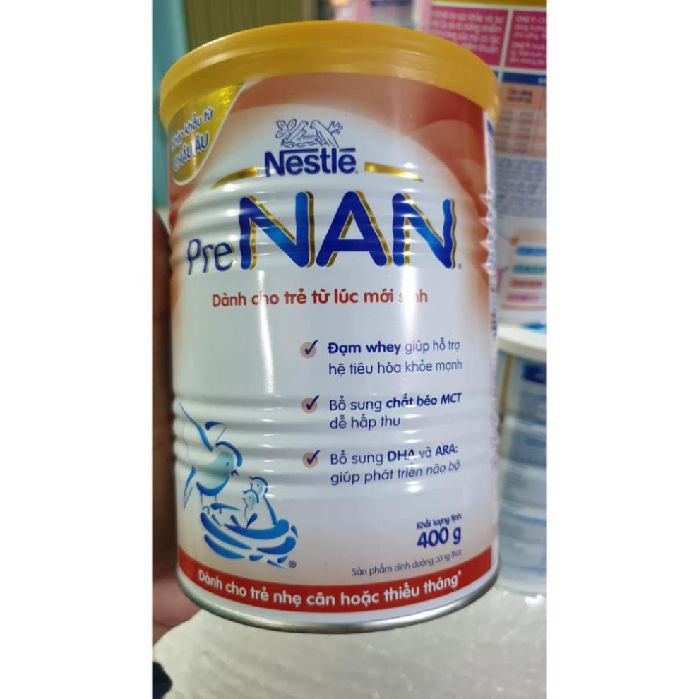 Pre NAN- sản phẩm dành cho trẻ thiếu tháng hoặc nhẹ cân 400g Date 2021