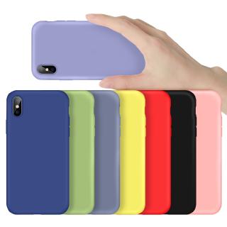 Ốp điện thoại TPU silicon mềm màu trơn đơn giản chống sốc cho iPhone 11 X XS 6 6S 7 8 Plus