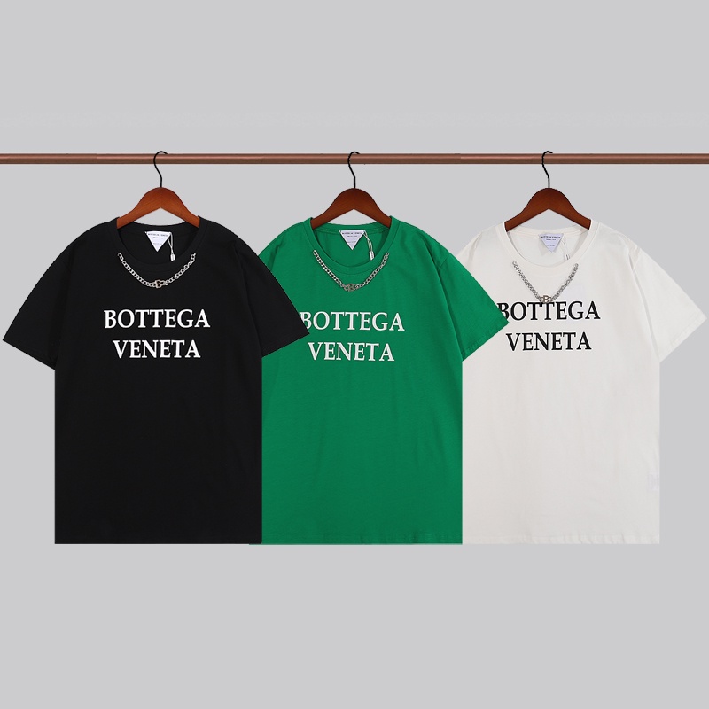 Áo thun tay ngắn in logo BOTTEGA thời trang dành cho nam và nữ