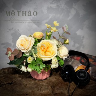 Bình Hoa Giả Để Bàn Chất Liệu Lụa Cao Cấp Của Mê Thảo Flower