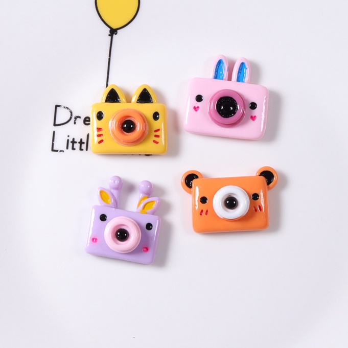 Mẫu charm máy ảnh mặt thú hoạt hình cho các bạn trang trí vỏ ốp điện thoại, kẹp tóc, dán Jibbitz, DIY