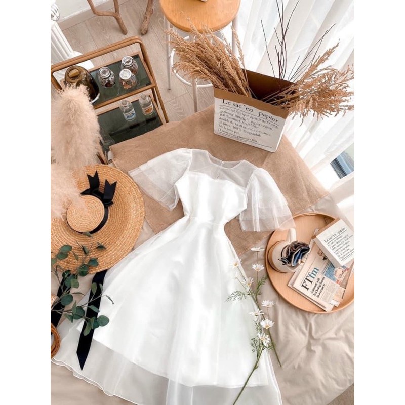 [Mã WASTMAY giảm 15% tối đa 30K đơn 150K] Đầm dự tiệc công chúa tay lưới tầng xinh xắn | BigBuy360 - bigbuy360.vn