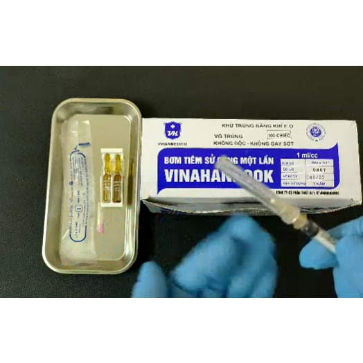 Hộp 100 bơm tiêm Xilanh 1ml Vinahankook 1ml/5ml/10ml