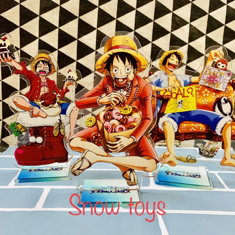 Mô Hình Tượng Standee Acrylic Mica - One Piece - onepiece - Luffy Zoro Nami Sanji Usopp Chopper Robin Franky Brook- 16cm