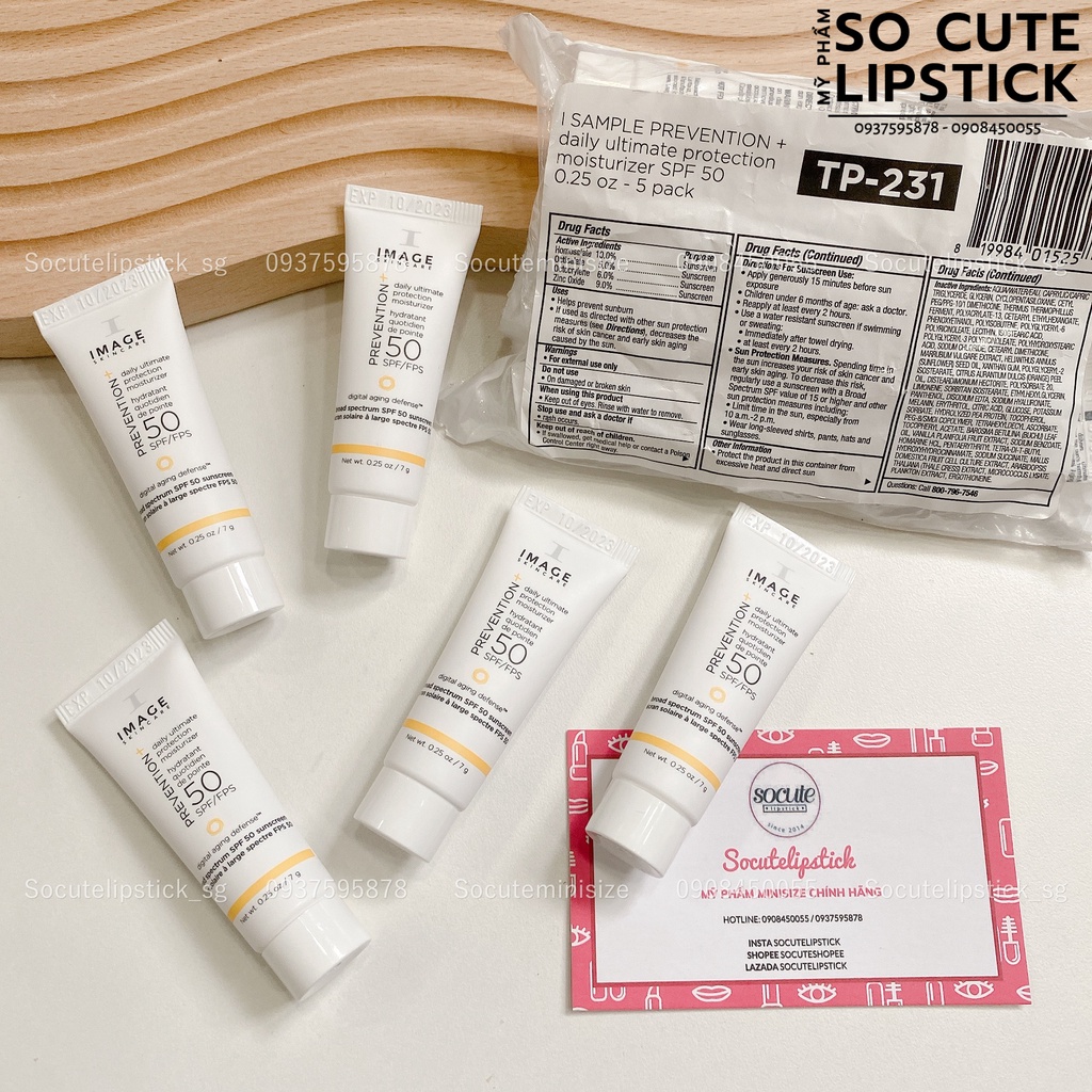 Mini 7g - Kem chống nắng cho da dầu mụn Image Prevention+ Daily Matte Moisturizer SPF32+ - SPF50