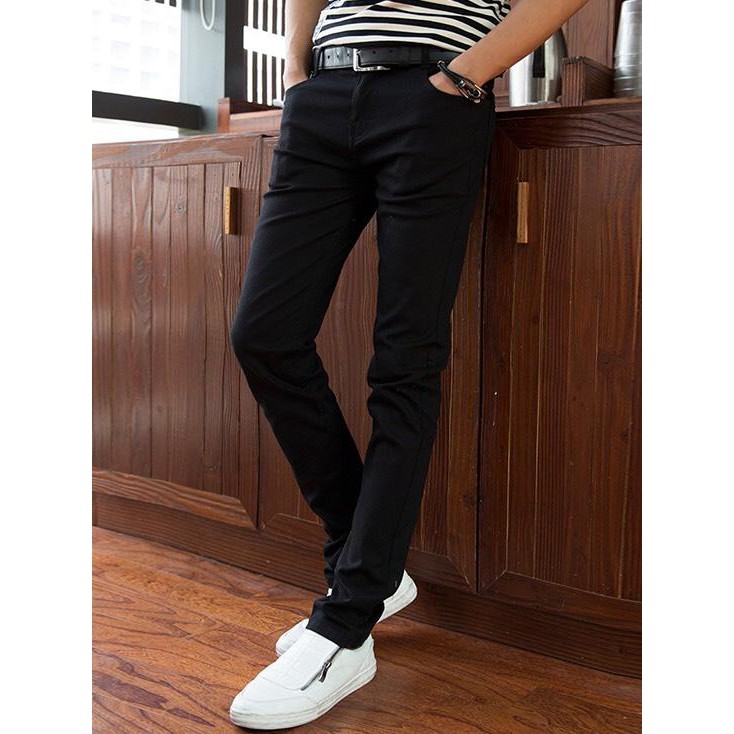Quần Jeans Nam Đen Thiết Kế Co Dản Thỏi Mái Thiết Kế Trẻ Trung Đẹp Mắt Hợp Thời Trang 2020 T19