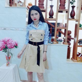 Đầm phối sơ mi (kèm ảnh+video thật)
