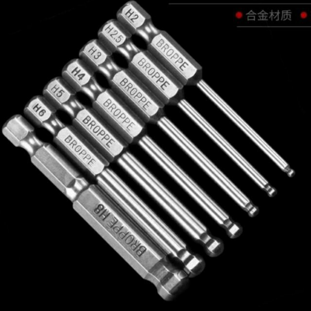 Bộ 7 đầu lục giác BI BROPPE  dành cho khoan, máy bắn vít 65MM