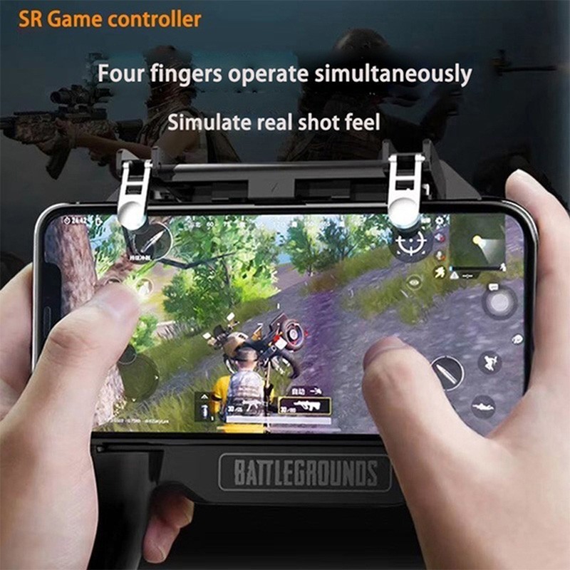 new pattern 3 In 1 2000/4000mAh Gamepad, SR2 The 5 Generation Mobile Pubg Controller Shooter Trigger Cooling Fan Mobile Power Game Handle