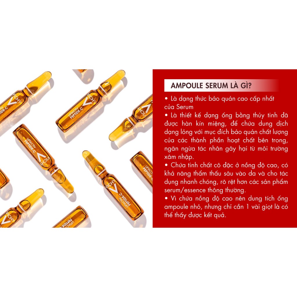 Tinh Chất Vichy Peptide-C Ampoule phục hồi da và chống lão hoá (Web Vichy Trung)