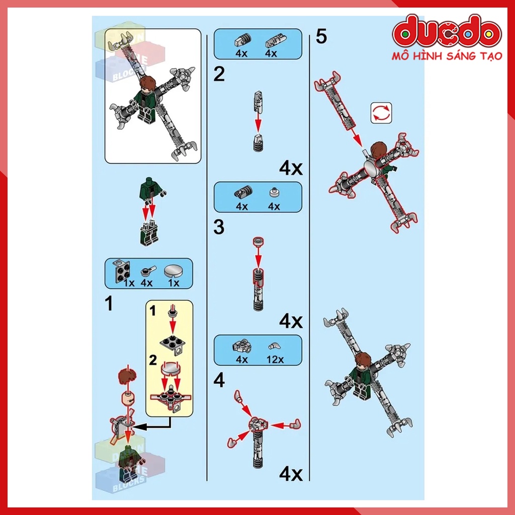 Minifigures nhân vật Spider Man Green Goblin - Đồ chơi Lắp ghép Xếp hình Mini Iron Man Mô hình Koruit KF6153