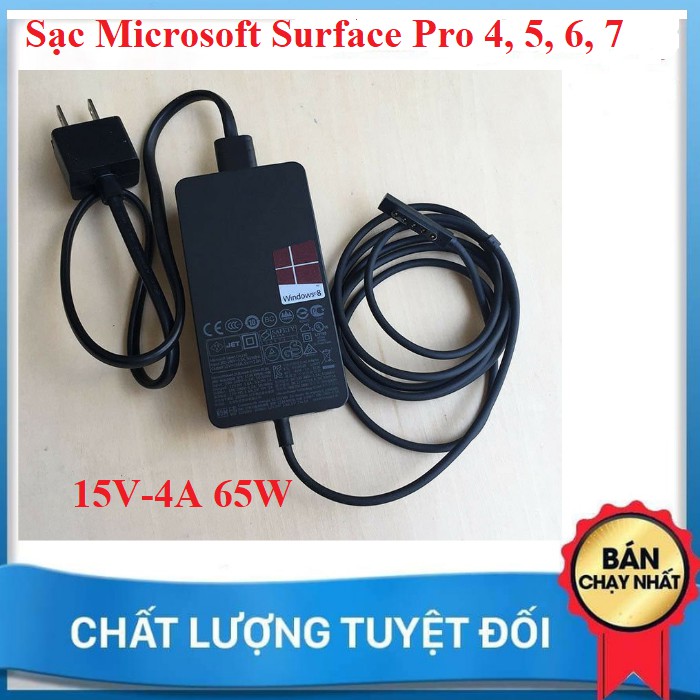 Sạc Microsoft Surface Pro 3 4 5 6 7 15V-4A-65W Surface Pro, Surface Book 1706