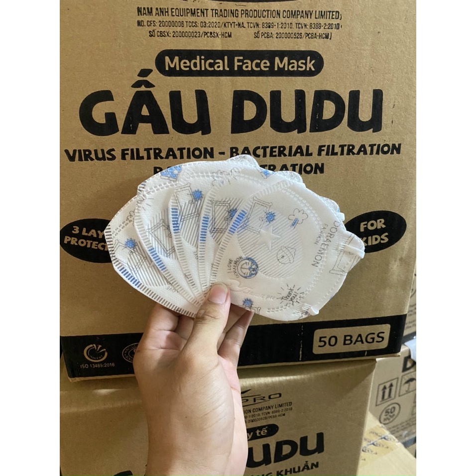 Khẩu trang y tế trẻ em từ 2-8 tuổi cao cấp FAMAPRO HỘP 10 CÁI
