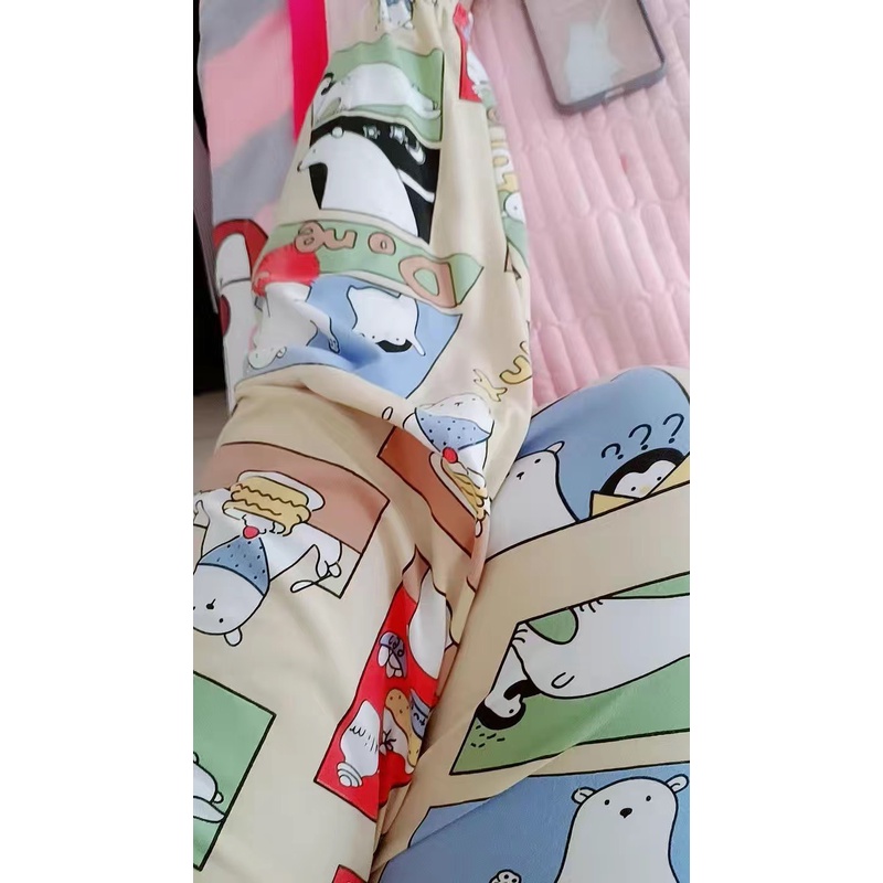 [HÀNG ĐANG VỀ] Bộ ngủ dài tay cotton mỏng dễ thương Bigsize đến 90kg | BigBuy360 - bigbuy360.vn