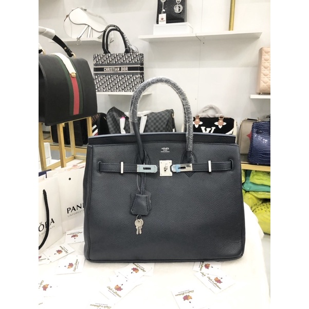 Túi HM bikin sz35 da thật sale màu xanh than