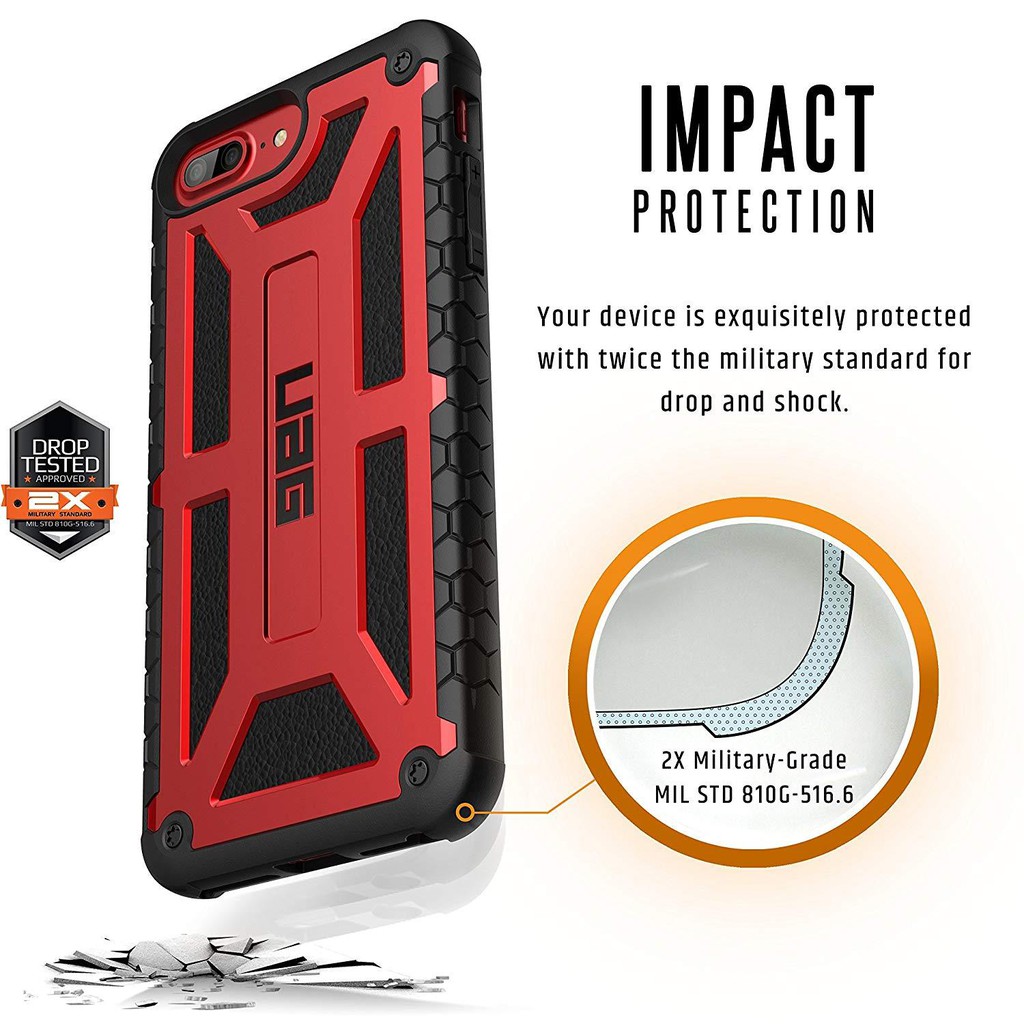 UAG Ốp lưng iphone 8 Plus / Ốp lưng iphone 7 Plus / Ốp lưng iphone 6 Plus / Ốp lưng iphone 6s Plus Cover Monarch with Rugged Lightweight Slim Shockproof Protective Ốp lưng iphone Casing