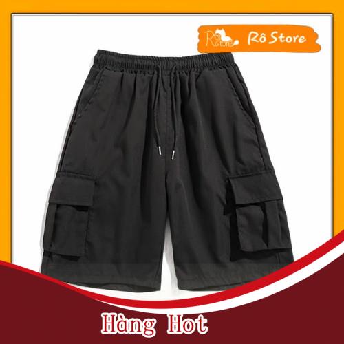 Quần short ngố kaki túi hộp unisex Trơn sooc nam nữ phong cách ulzzang QS07