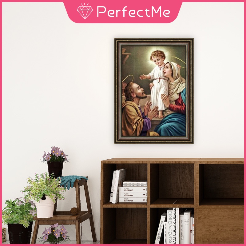 Bộ tranh đính đá 5D tự làm 30*40cm hình Đức Mẹ Mary Jesus