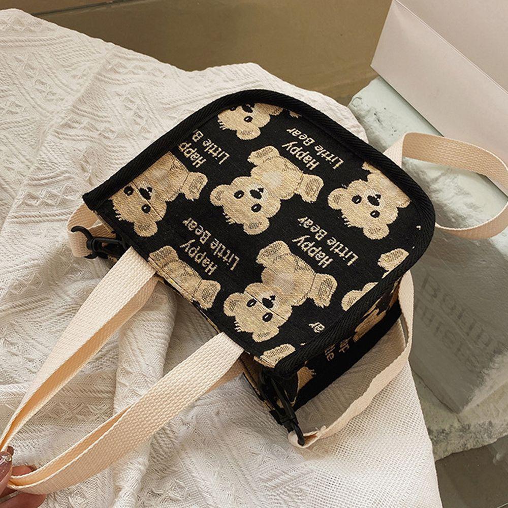 LILYES Túi Xách Du Lịch Đeo Vai Hình Vuông Hoạ Tiết Hoạt Hình Xinh Xắn Dành Cho Nữ