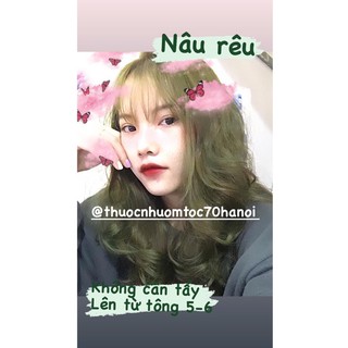 [KHÔNG CẦN TẨY] Thuốc nhuộm tóc màu Nâu rêu kèm oxy trợ nhuộm